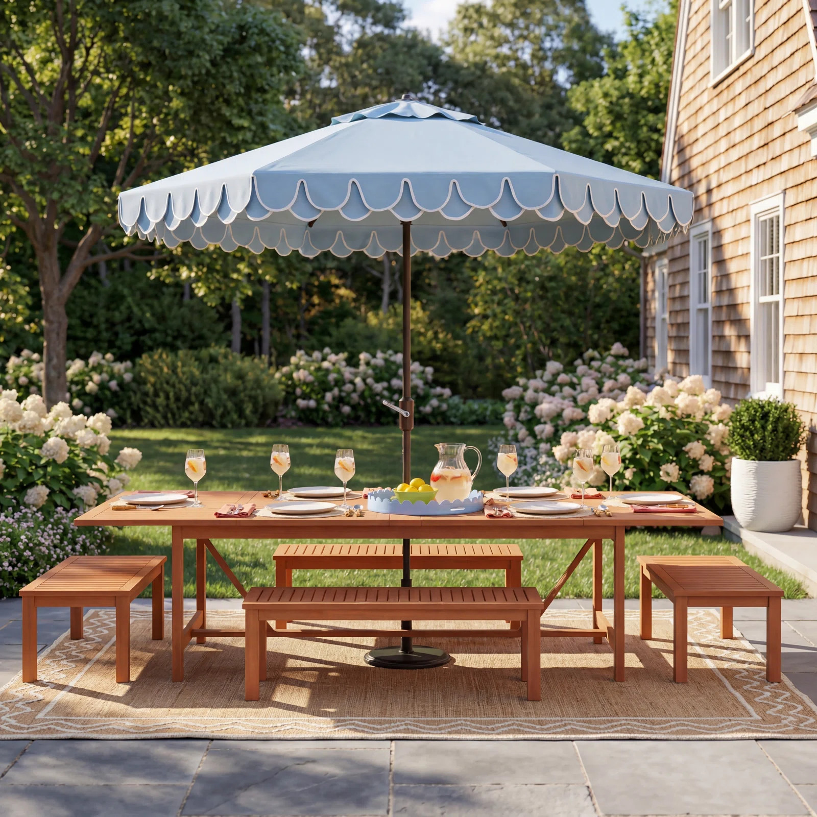 Anautica 118'' Rectangular 8 - Person Outdoor Dining Set | Birch Lane