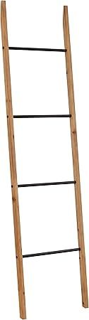 Amazon Brand – Rivet Contemporary Fir Decorative Blanket Ladder with Iron Rungs - 71.65"H, Blac... | Amazon (US)