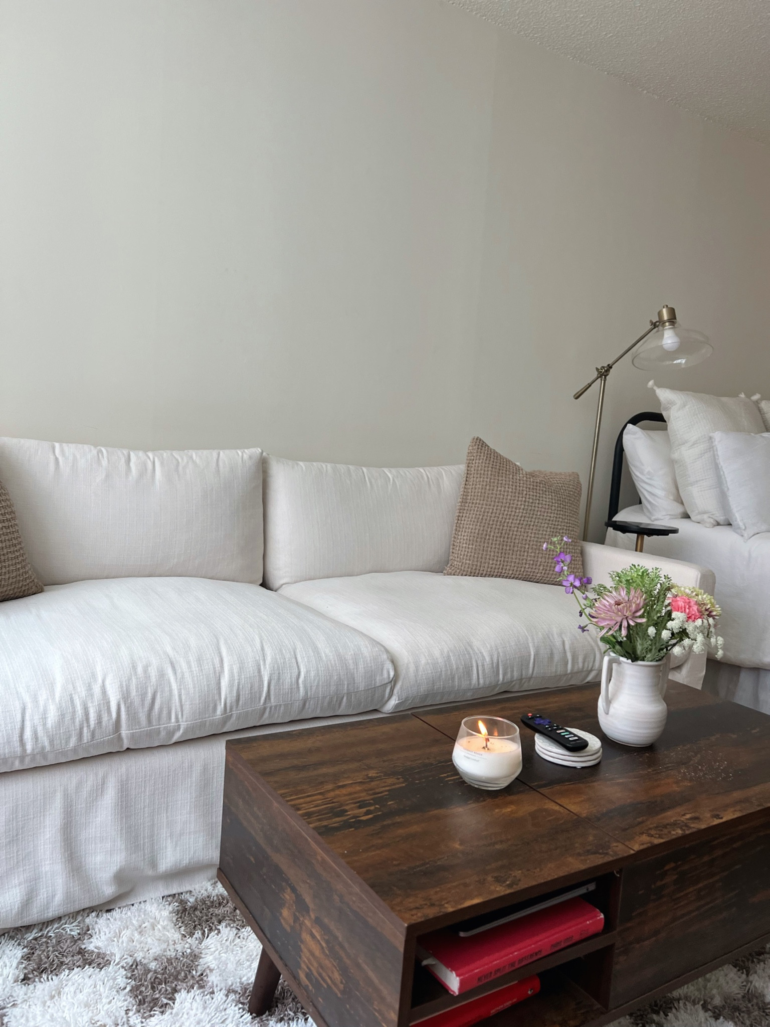 My cloud couch dupe 🛋️☁️🤍 perfect for an apartment 