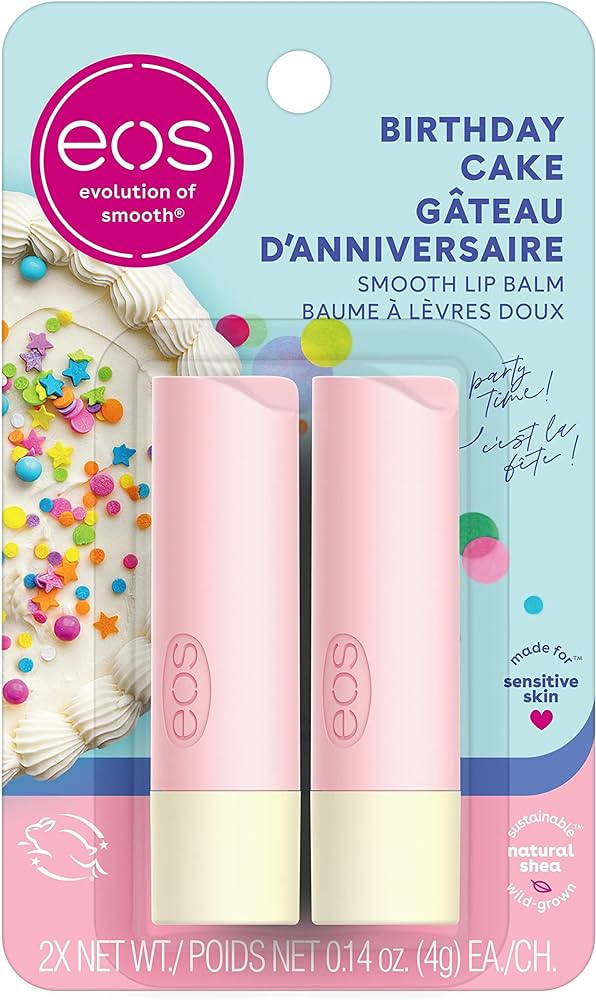 eos Birthday Cake Smooth Lip Balm, 8g, 2 Pack | Amazon (CA)