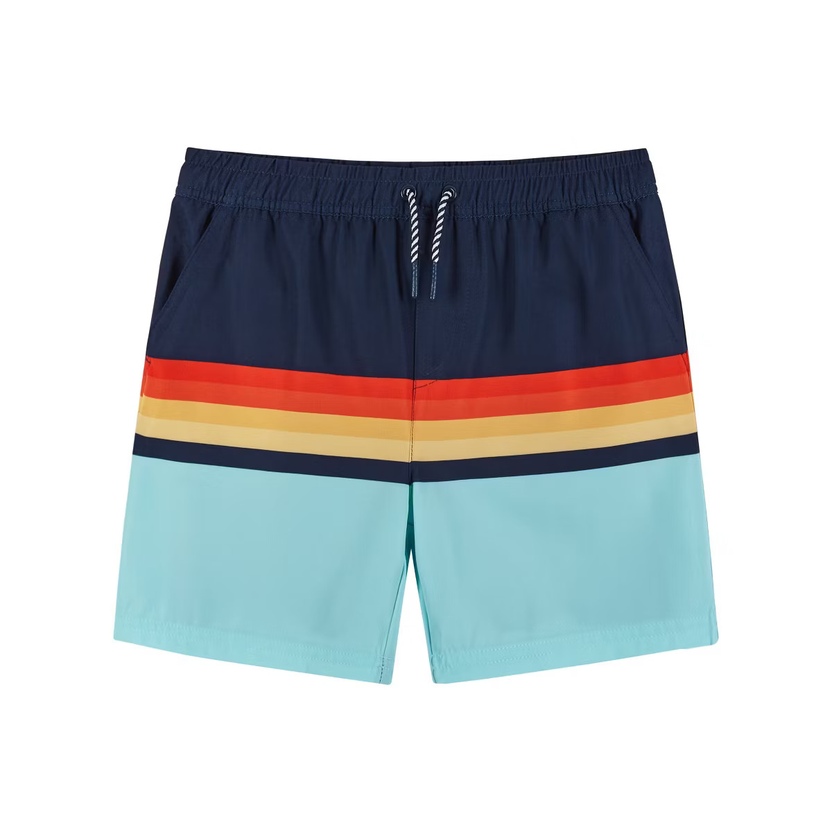 Andy & Evan Kids  Multi Stripe Boardshort w/Built-In Comfort Stretch Short Liner Red, Size 16. | Target