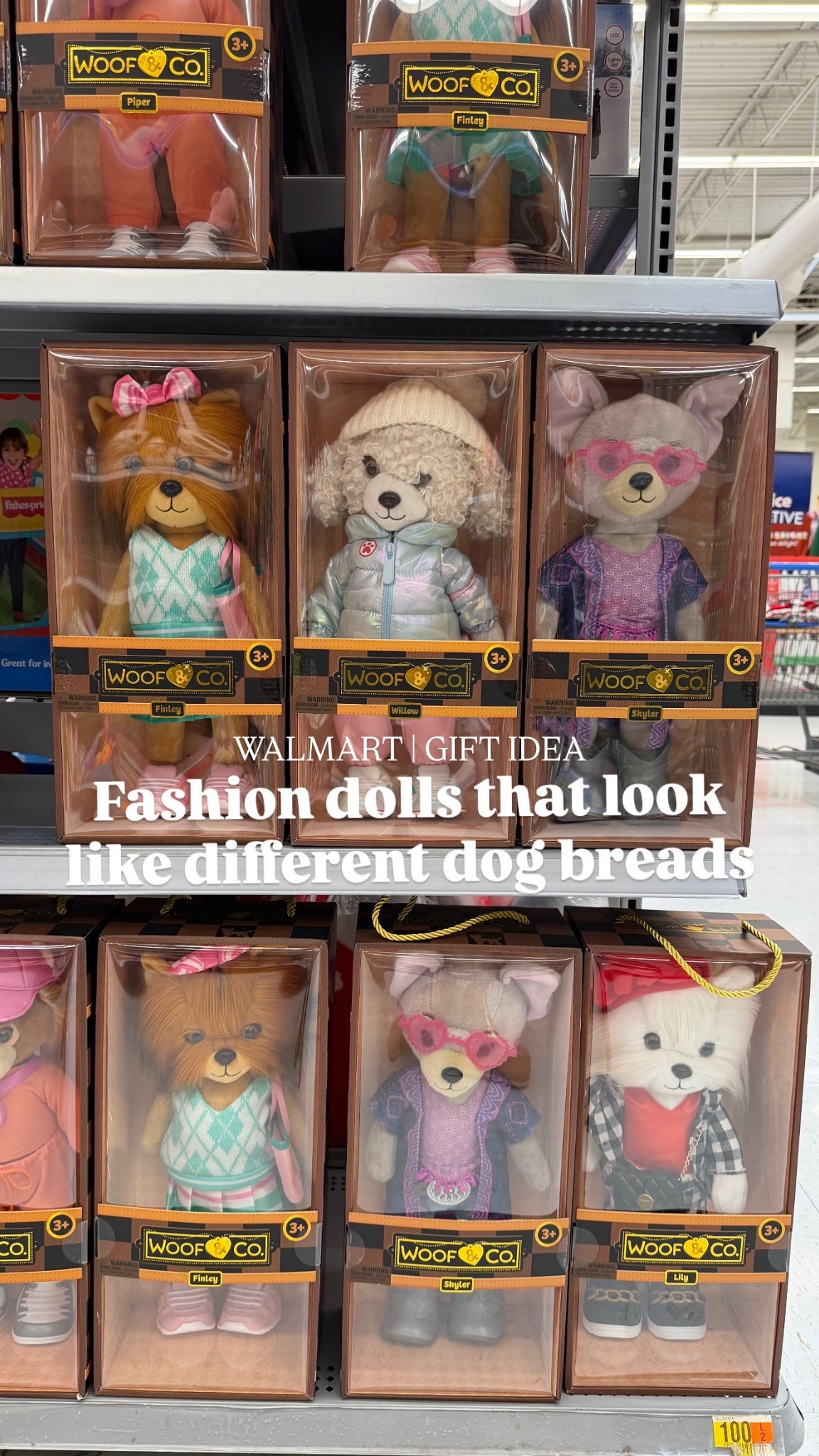 OK, these are so fun. They are fashion dolls, and different dog breeds. If you have a little girl that loves her dog this will be perfect. They have like six or seven different dog breeds from Walmart, gifts for kids.

#LTKKids #LTKSaleAlert #LTKGiftGuide