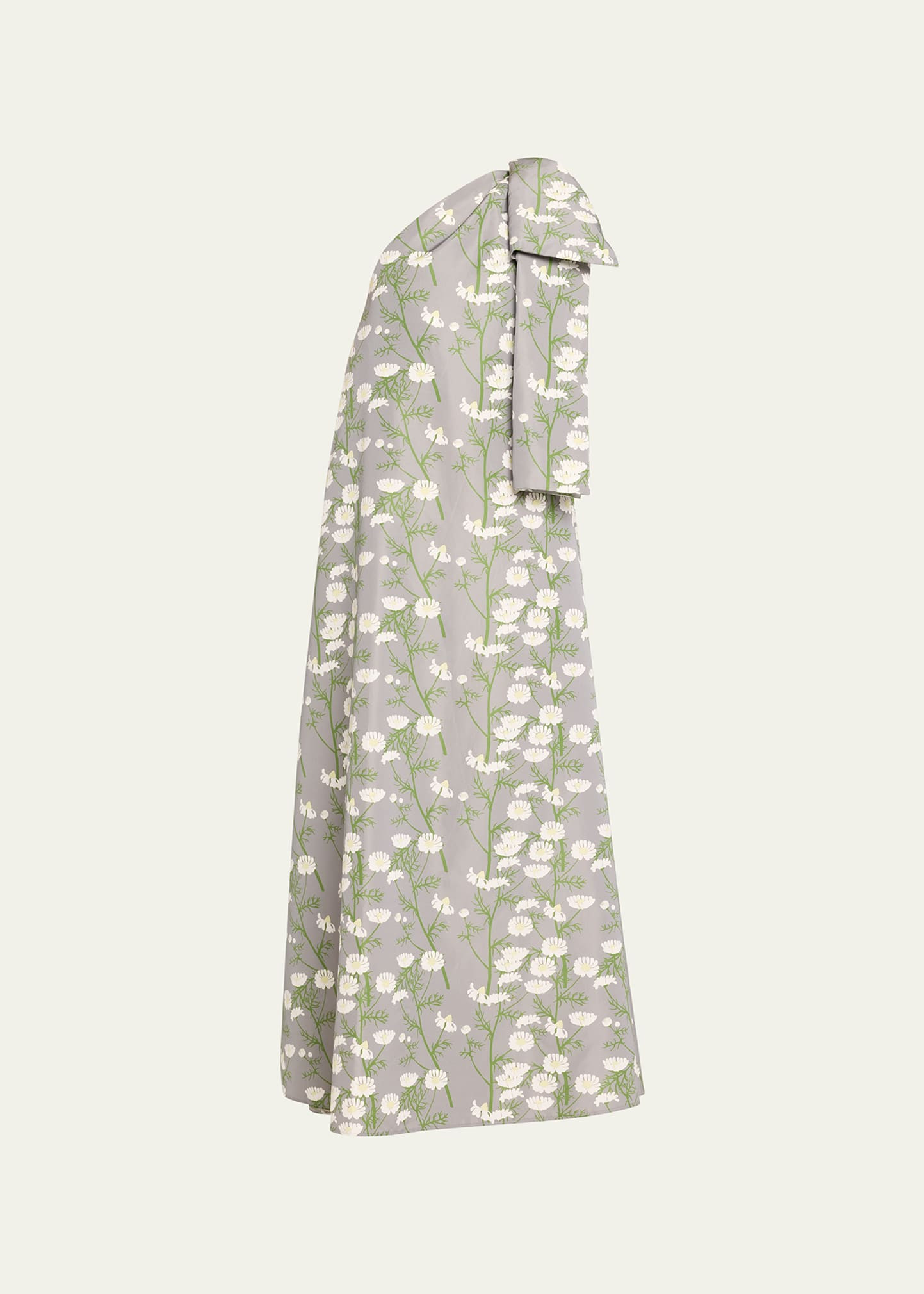 BERNADETTE Winnie One-Shoulder Floral Print Caftan with Bow Shoulder | Bergdorf Goodman