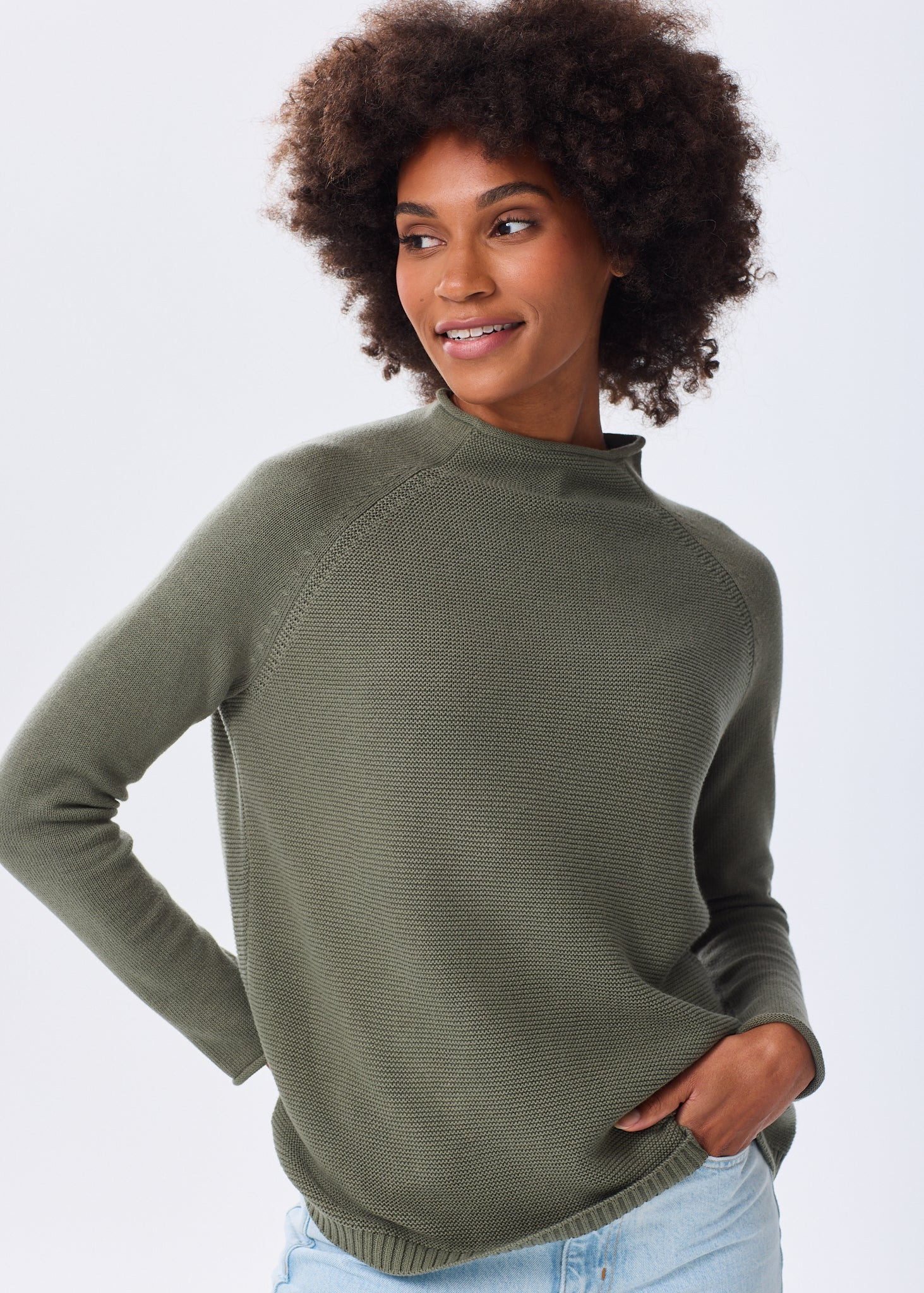 The Cotton Mock Neck | Alice Walk