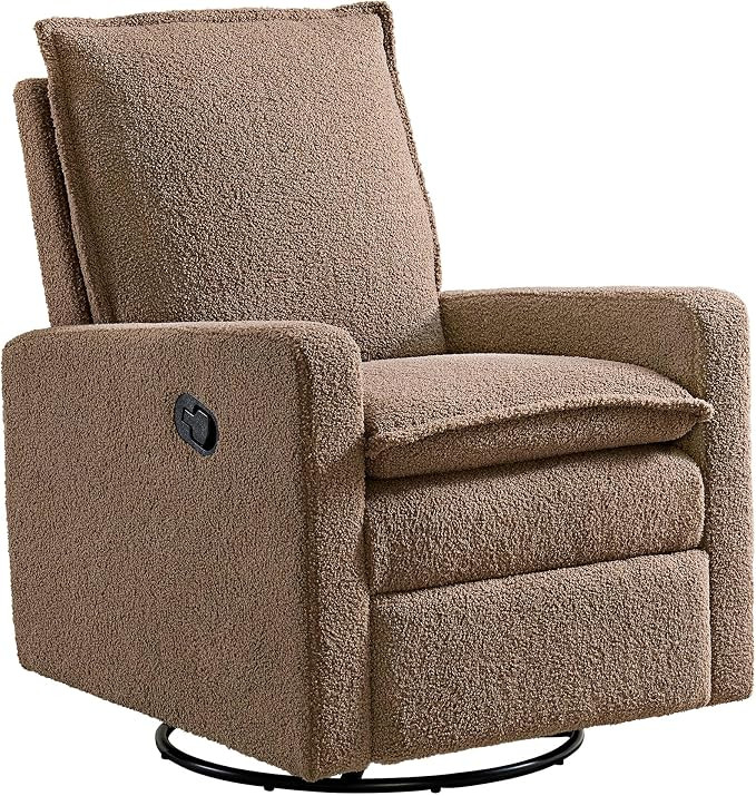 Oxford Baby Uptown Upholstered Glider Recliner Rocking Chair 360° Swivel for Nursery and Living ... | Amazon (US)