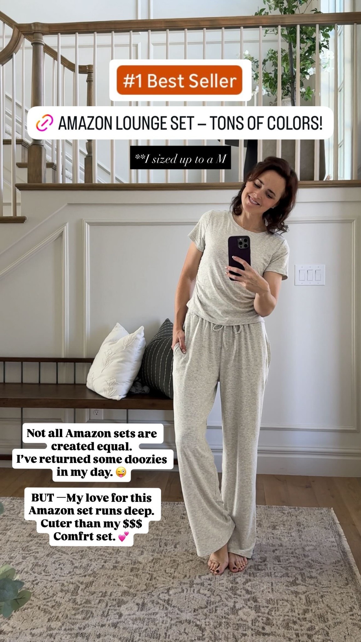 Not all Amazon sets are created equal. 
I’ve returned some doozies in my day. 😜 BUT My love for this Amazon set runs deep. Cuter than my $$$ Comfrt set. 💕
**I sized up to a M

#LTKdayinmylife #LTKgrwm #LTKootd
