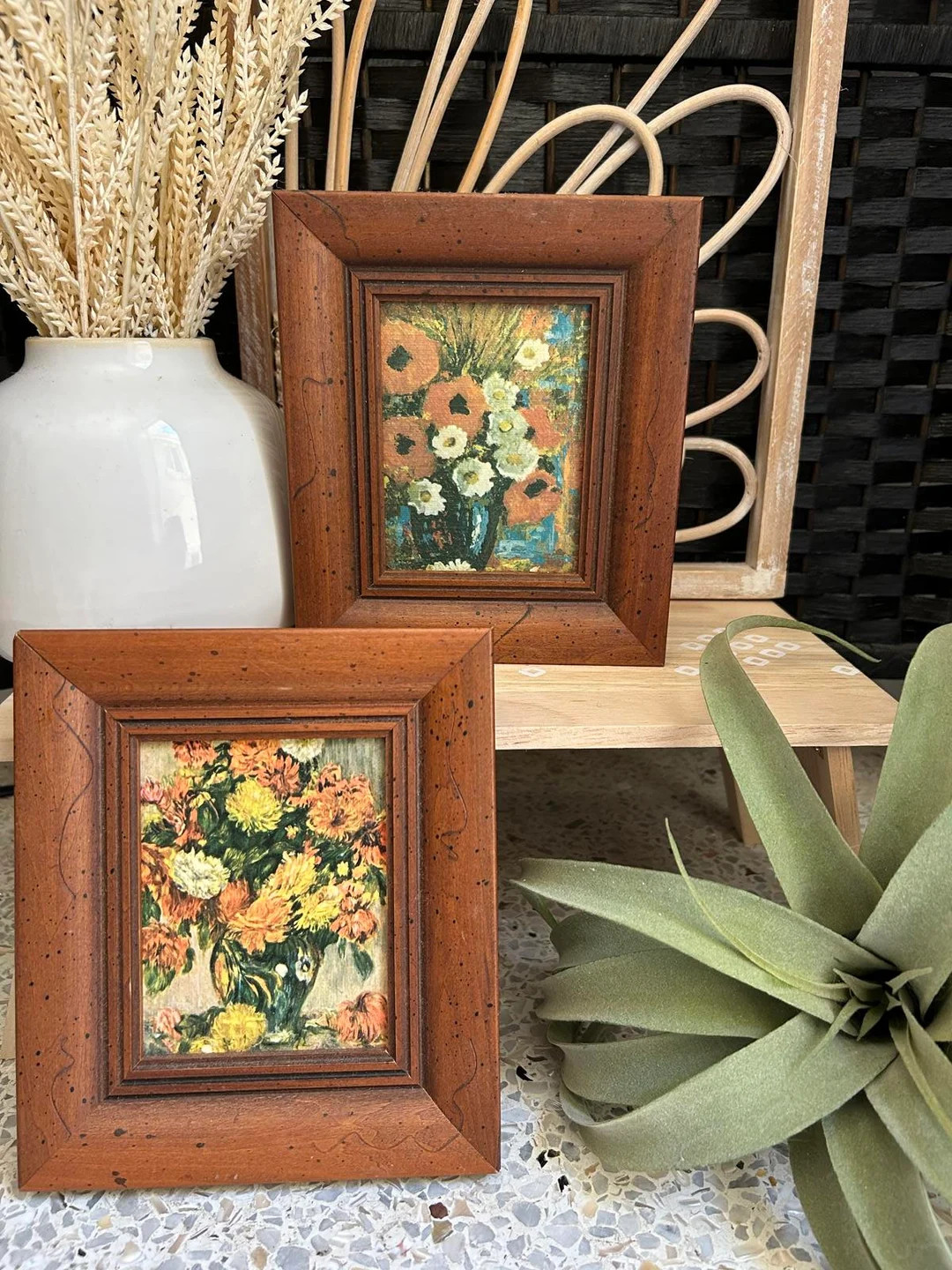 Set of Vintage Realistic Arts Inc Small Framed Floral Prints Gallery Wall Art | Etsy (US)