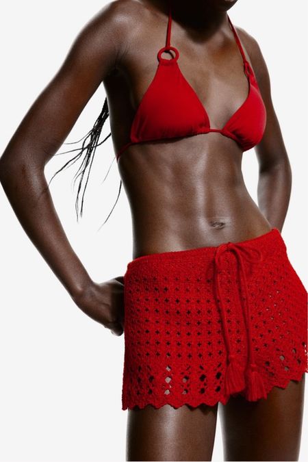 Red crochet tank top and shorts matching set - whole set is $40! 

#LTKSeasonal #LTKstyletip #LTKfindsunder50