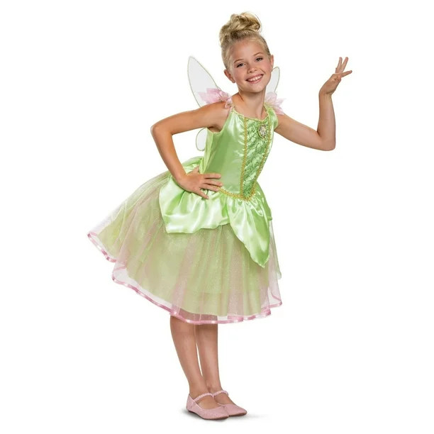 Peter Pan Tinker Bell Classic Girl's Halloween Fancy-Dress Costume, M - Walmart.com | Walmart (US)