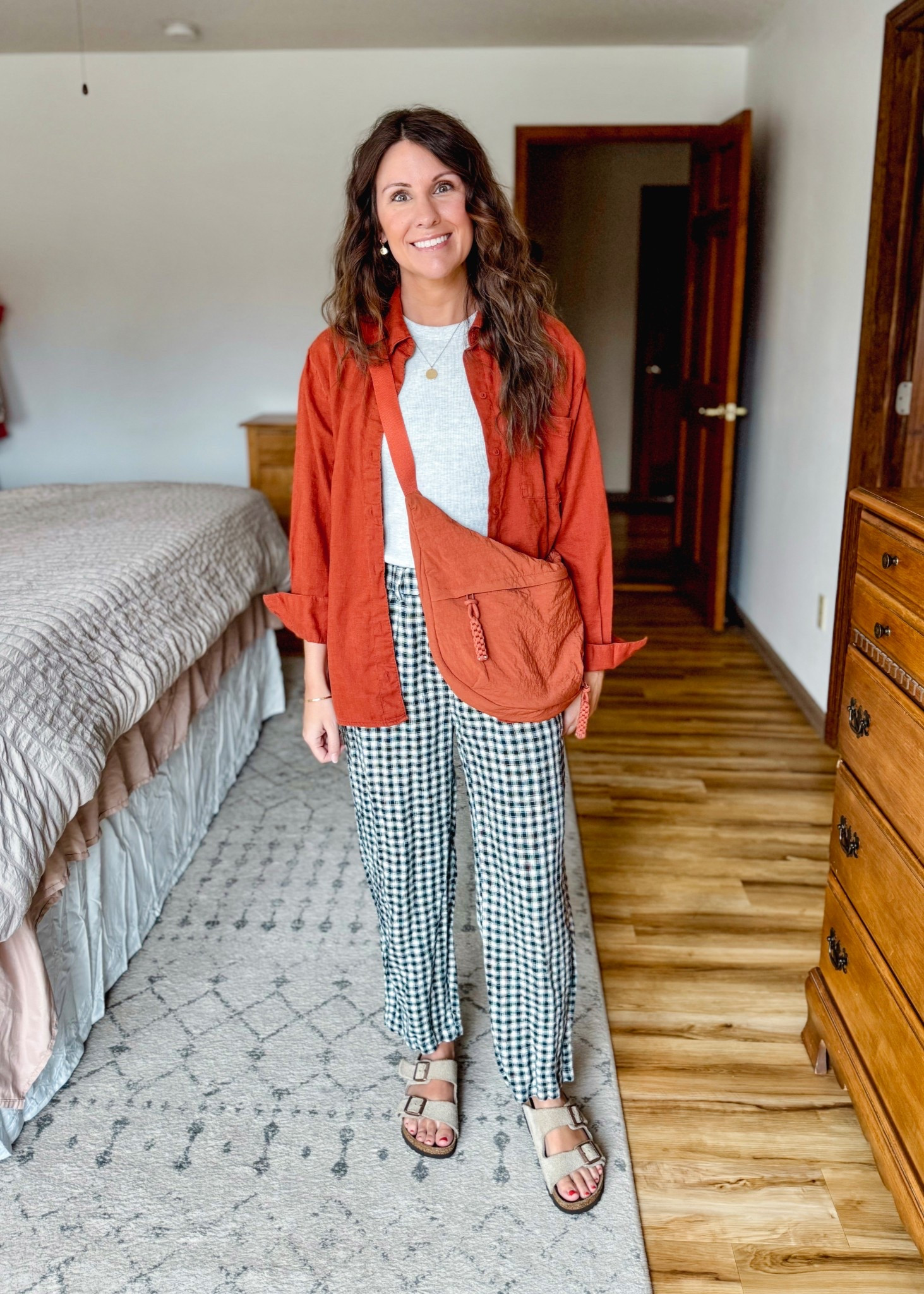 Size small in my tee shirt, small petite in my linen button up, xs in my linen pants (my linen pants are from quince—this smaller gingham print is sold out but a larger one is in stock. Linked a couple similar pairs too!) my sandals are size 6. 


#LTKPetite #LTKgrwm #LTKootd