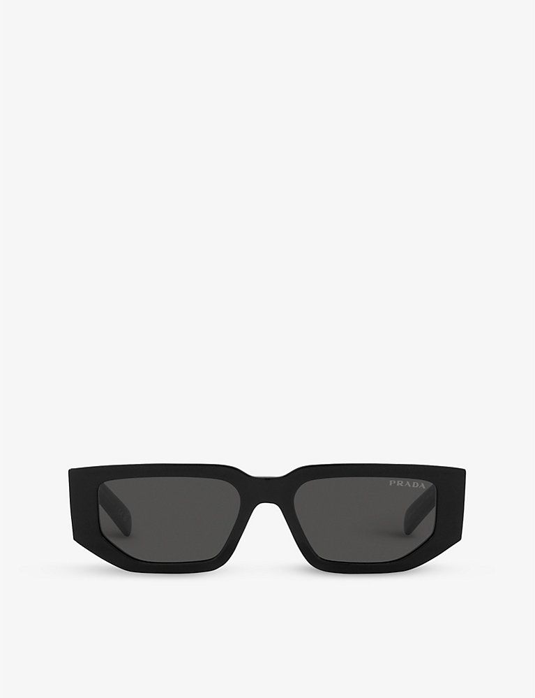 PR 09ZS rectangle-frame acetate sunglasses | Selfridges