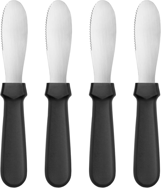 New Star Foodservice 43013 Plastic Handle Butter Spreader, 8.75-Inch, Black, Set of 4 | Amazon (US)