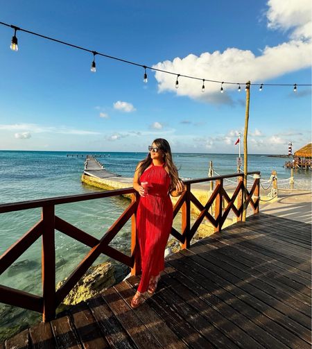 This dress is perfect!!!! I loved it for our Mexican vacation!!! The red is stunning but it comes in TONS of other colors too!!! So comfy and truly one of my favorite dress finds! #vacation #vacationoutfit #reddress 

#LTKstyletip #LTKfindsunder100 #LTKfindsunder50