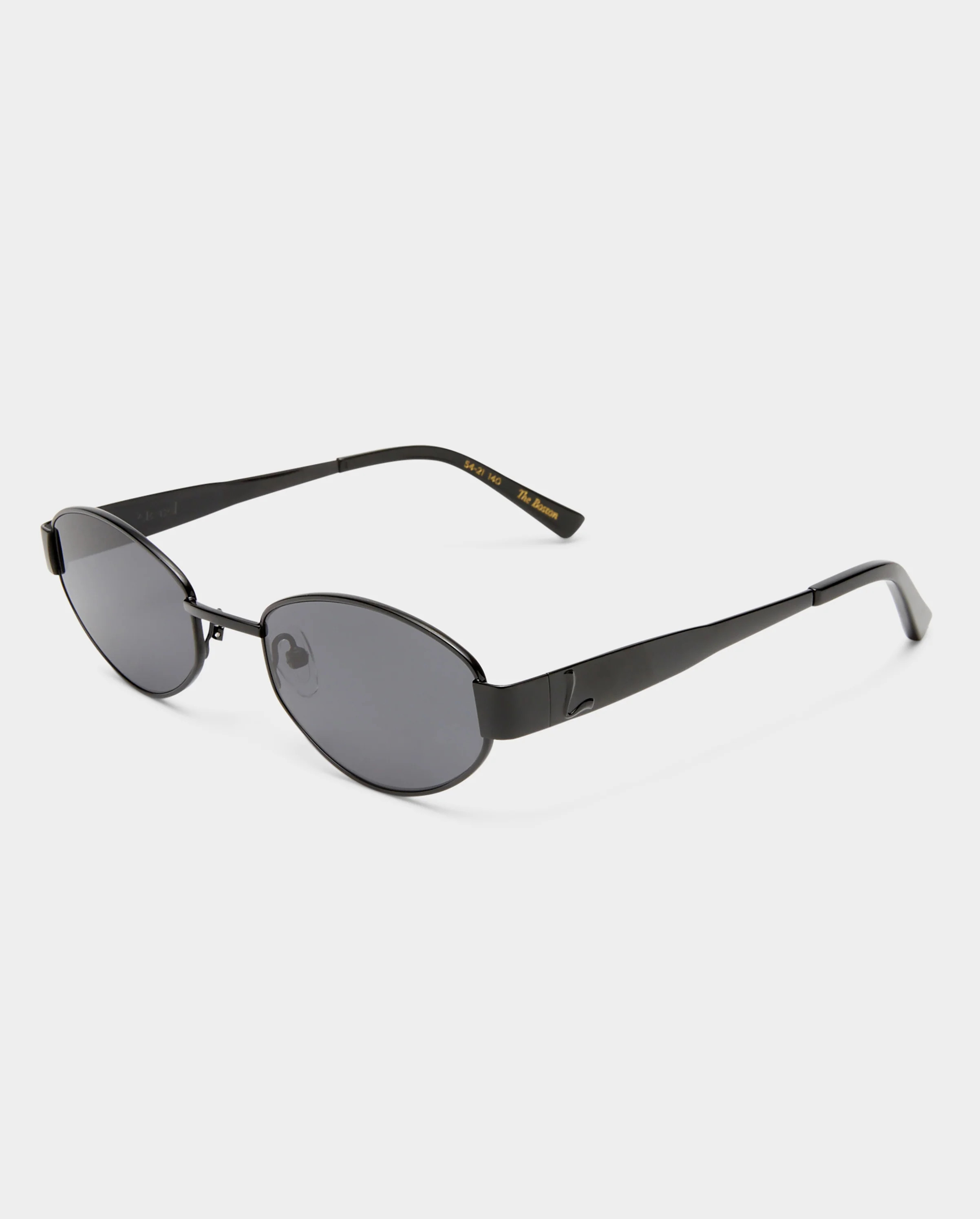 The Boston Black Female Oval Sunglasses | Luv Lou | Luv Lou