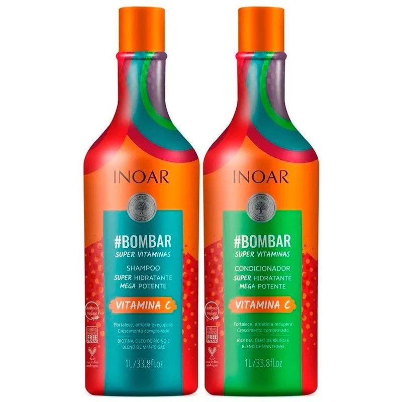 Kit Shampoo + Condicionador Inoar #Bombar 1000ml - Lojas REDE: A Maior Rede de Cosméticos do Bra... | LOJAS REDE (BR)