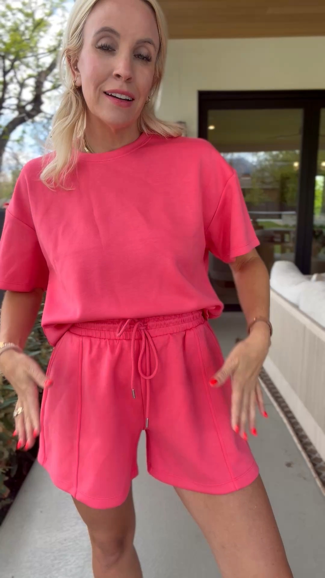 Wearing a medium in both!