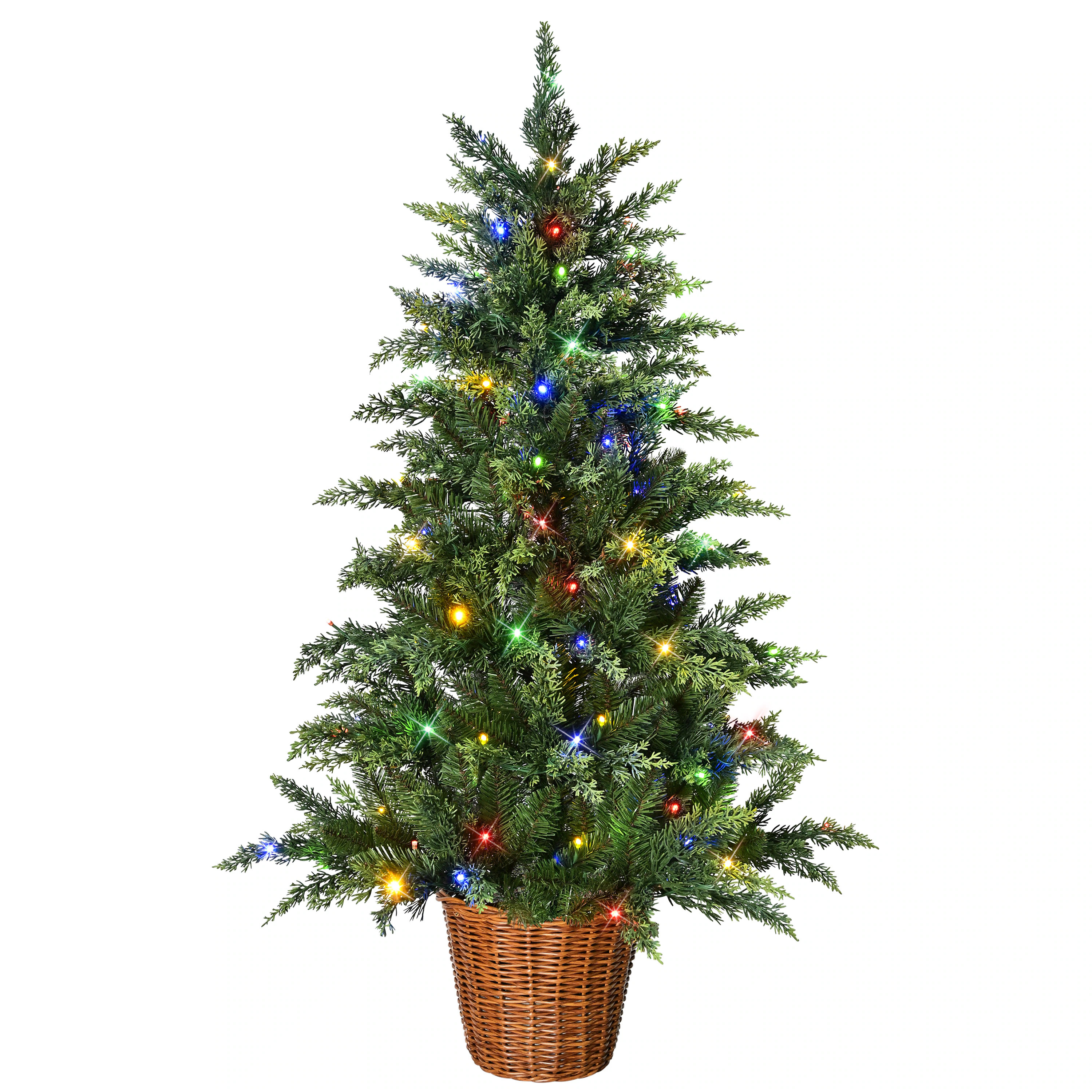 Puleo International 4-ft Pine Pre-lit Artificial Christmas Tree /White LED Lights one_size | 6613-ST40LD5K1A | Lowe's