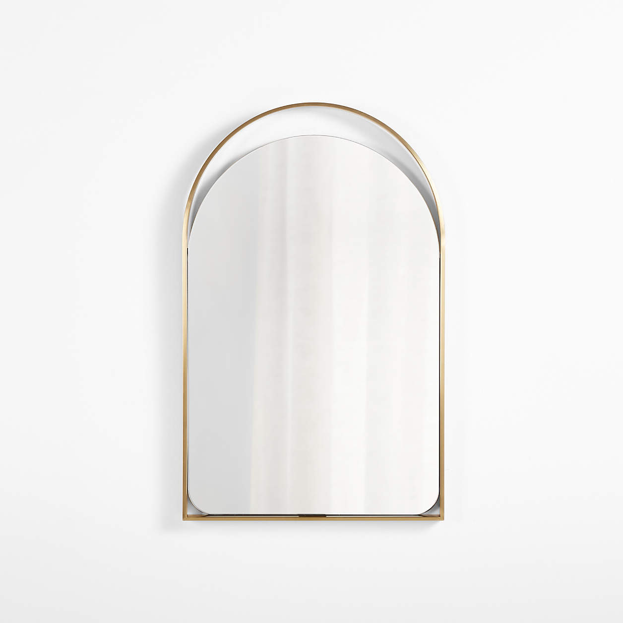 Aosta Brass Vanity Mirror 25"x40" + Reviews | Crate & Barrel | Crate & Barrel