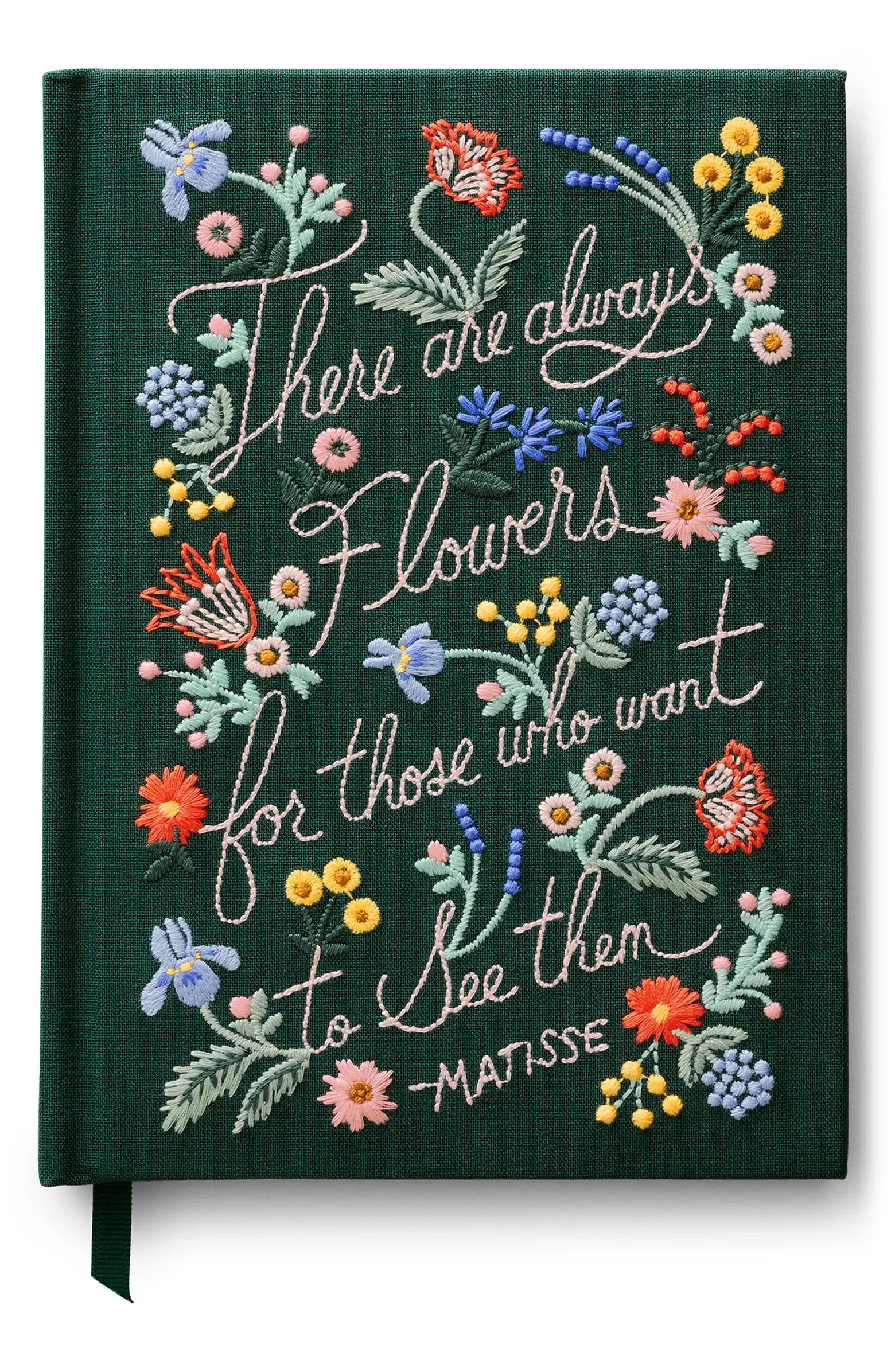 There Are Always Flowers Embroidered Journal | Nordstrom