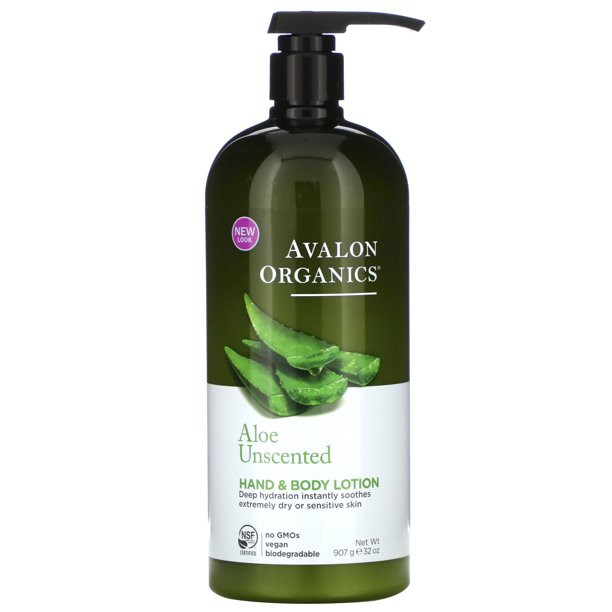 Hand & Body Lotion, Aloe Unscented, 32 oz (907 g), Avalon Organics - Walmart.com | Walmart (US)