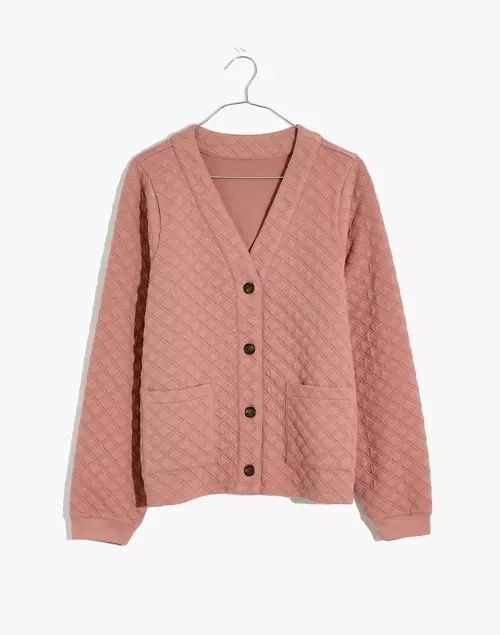 (Re)sourced Quilted Crop Cardigan Sweatshirt | Madewell