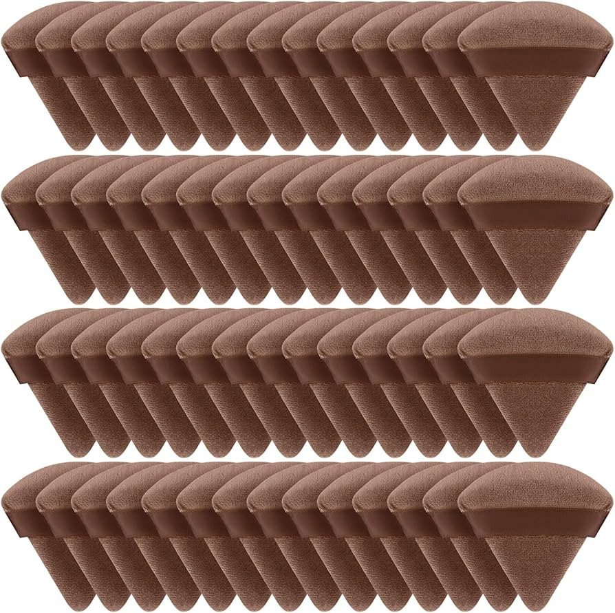 Suclain 48 Pcs Velour Triangle Powder Puff Soft Velour Makeup Puff for Face Powder Makeup Triangl... | Amazon (US)