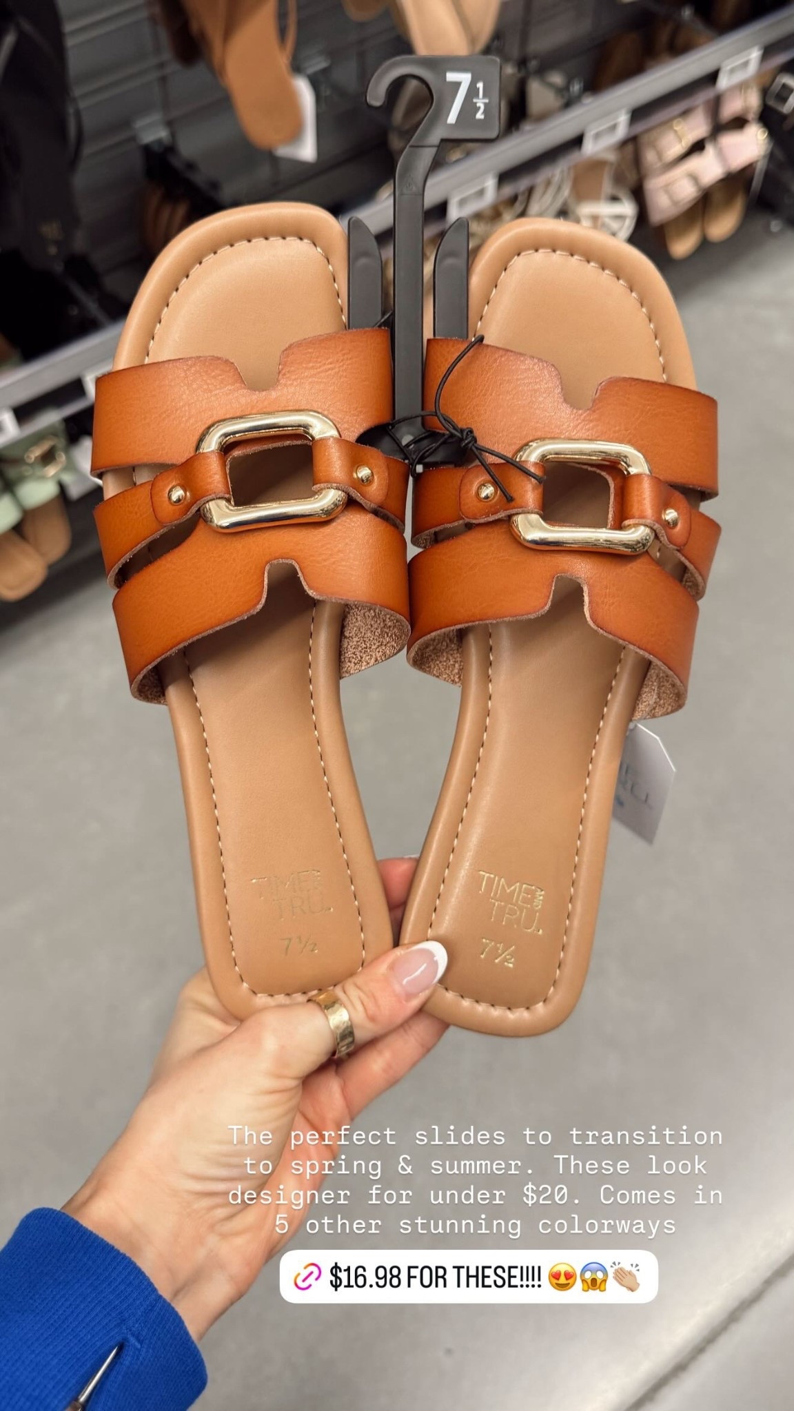 The perfect slides to transition to spring & summer. These look designer for under $20. Comes in 5 other stunning colorways