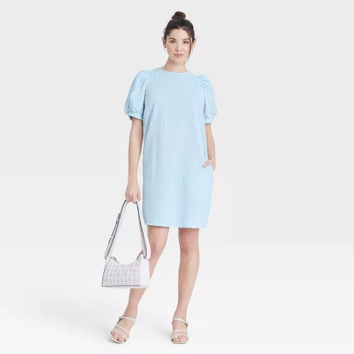 Women's Puff Short Sleeve Dress - A New Day™ | Target