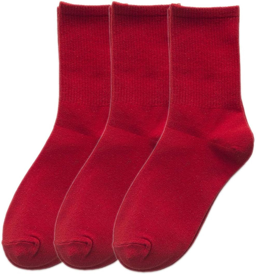 3 Pairs Womens Casual Crew Socks Walking Cotton Socks | Amazon (UK)