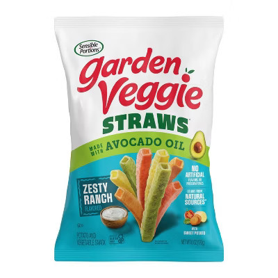 Sensible Portions Garden Veggie Straws Zesty Ranch with Avocado Oil - 6oz | Target