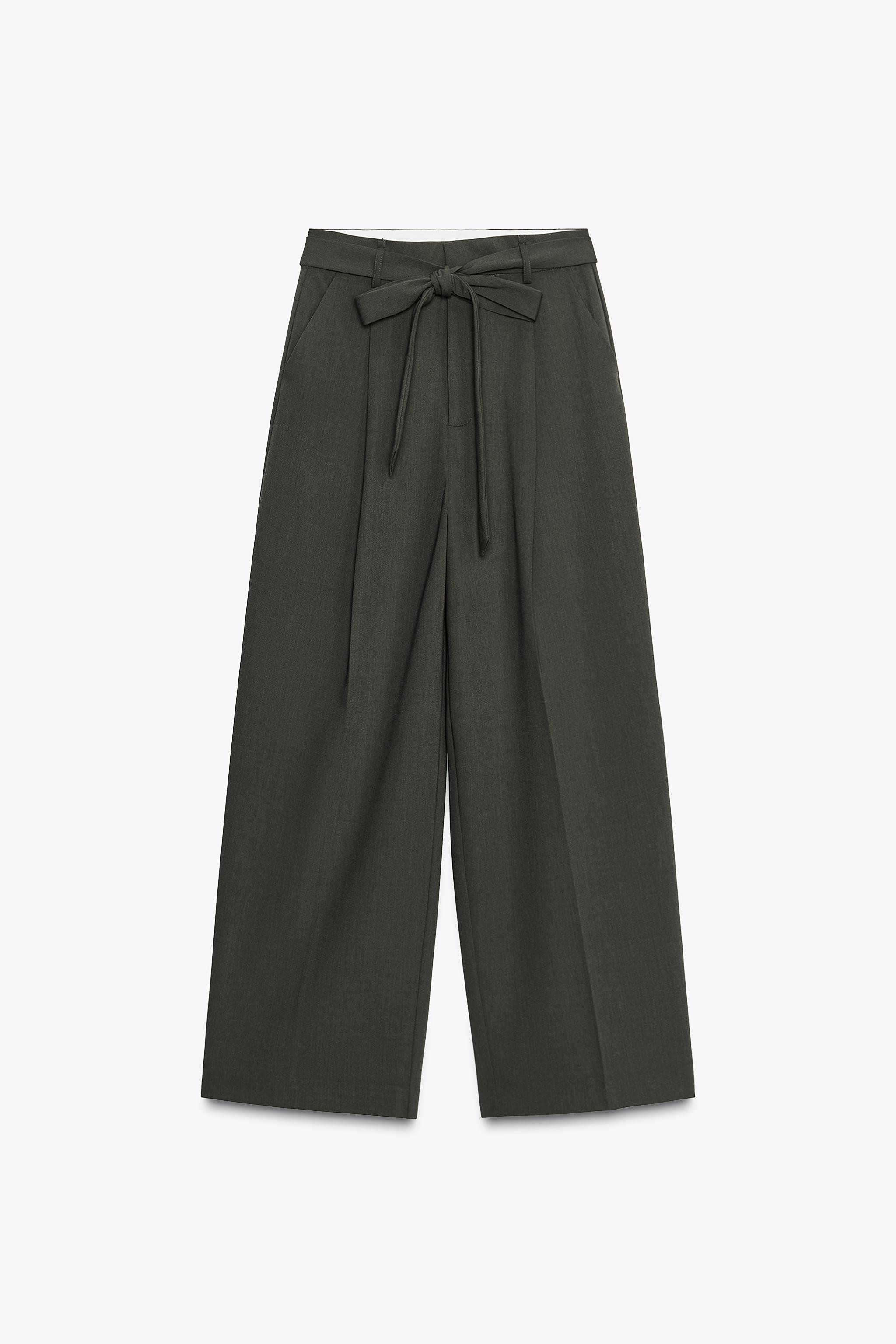 PLEATED BELTED PANTS | Zara US