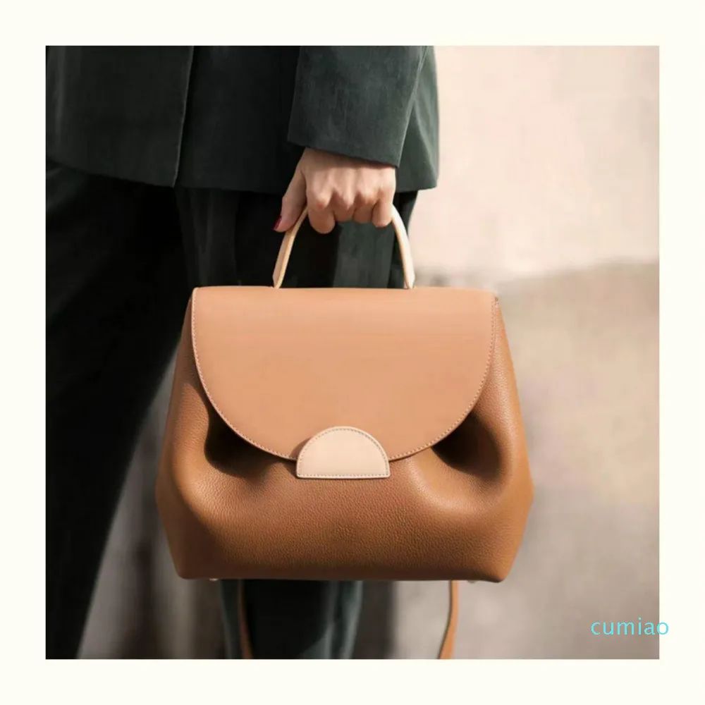 Tote Bags Women Polene Handbags Genuine Leather Shoulder Messenger Bag Female 2021 Fashion Daily ... | DHGate