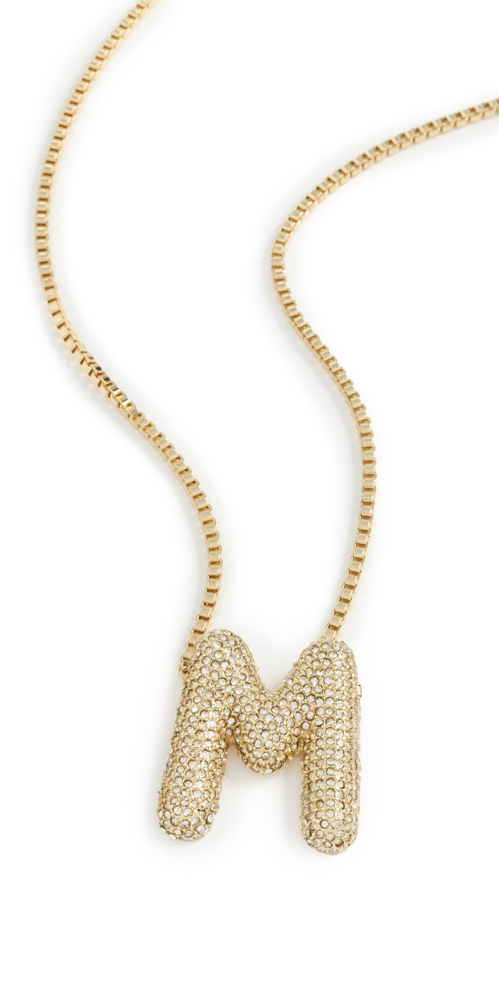 BaubleBar Pave Bubble Initial Necklace M One Size | Shopbop