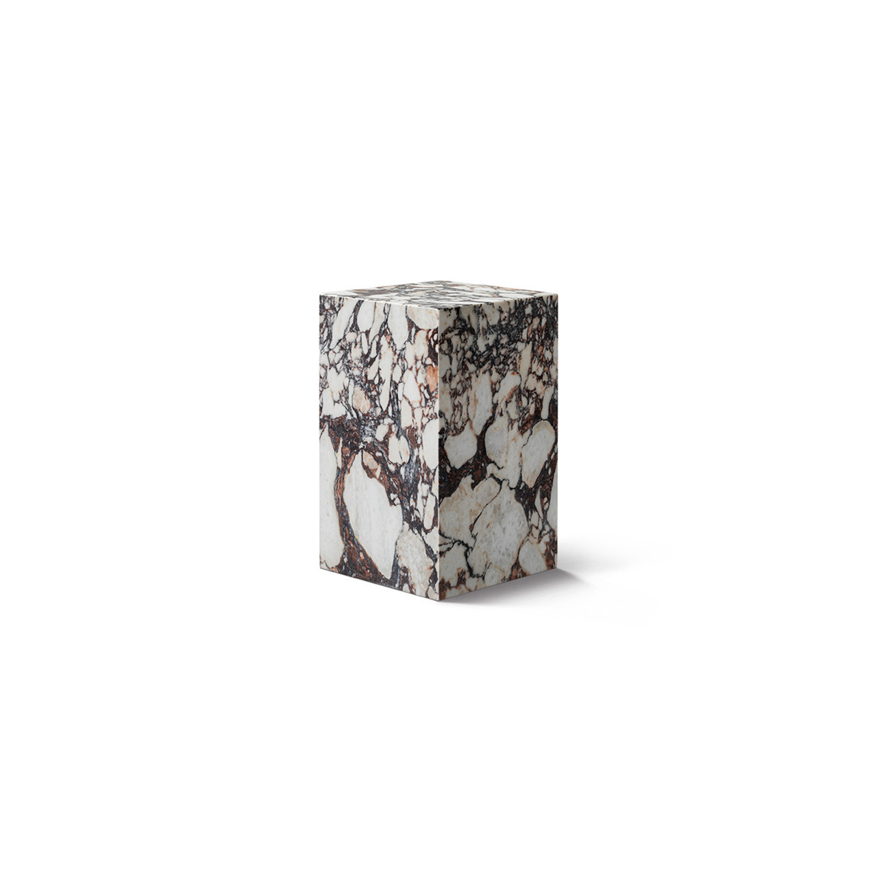 Copenhagen Marble Plinth Block Tall End Table | Manhattan Home Design