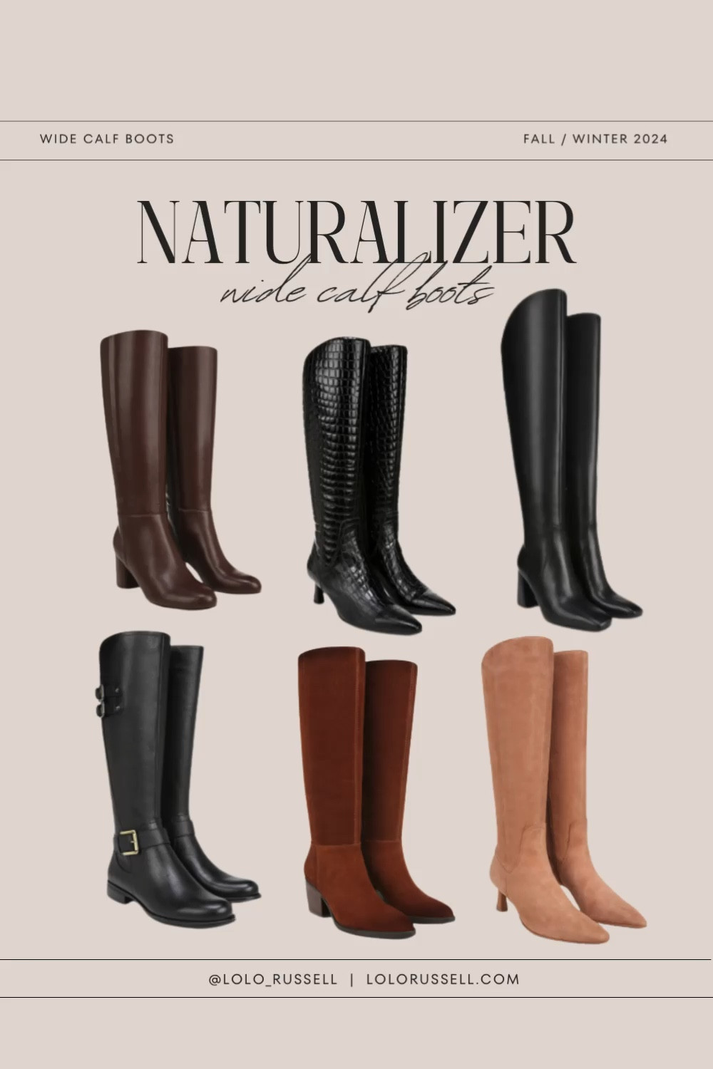 Wide calf boots from fall winter 2024 from naturalizer including over the knee, croc print, suede and red  

#LTKShoeCrush #LTKPlusSize #LTKMidsize