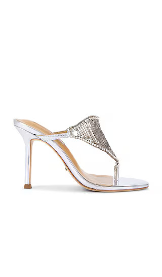 Demure Heel in Silver Glomesh | Revolve Clothing (Global)