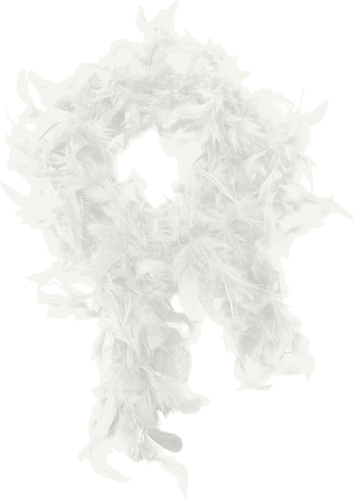 Turkey Feather Boa Scarf - Fluffy Handmade Feather Scarf for Women, Costume, Dance, Party, Weddin... | Amazon (US)