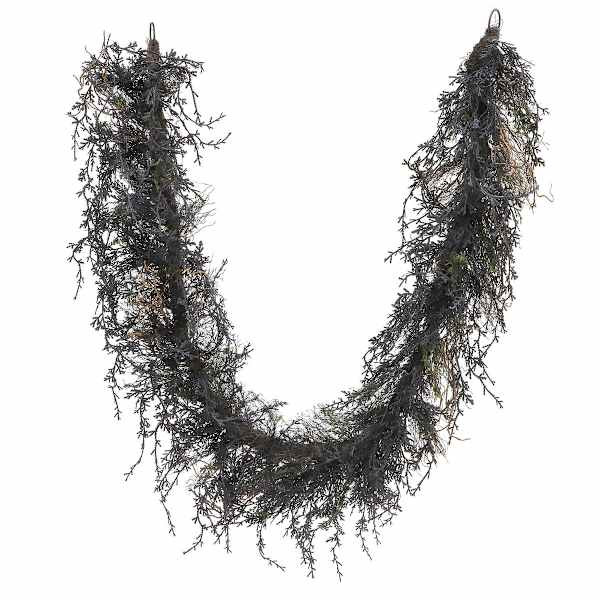Green Cedar & Moss Garland, 72", Plastic, sold by At Home | At Home