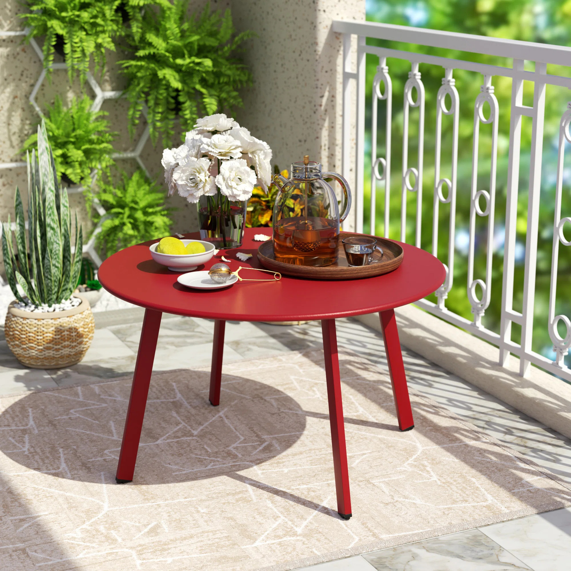 Blue Elephant Cera Round 69.9cm L Outdoor Coffee Table & Reviews | Wayfair.co.uk | Wayfair UK