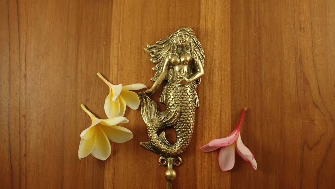 Brass Mermaid hook | Etsy (US)