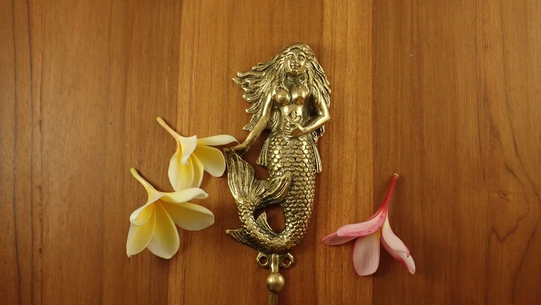 Brass Mermaid hook | Etsy (US)