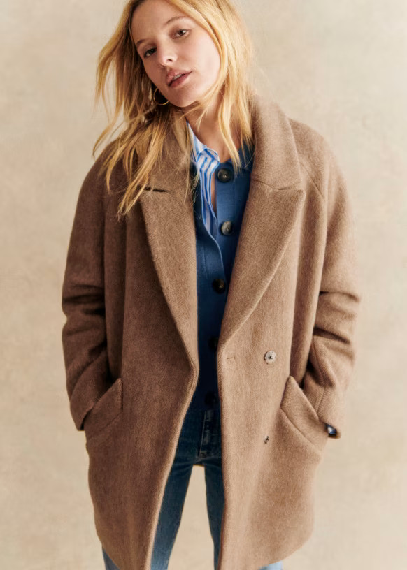 Andrew Coat - Sienna - Virgin wool - Sézane | Sezane Paris - US