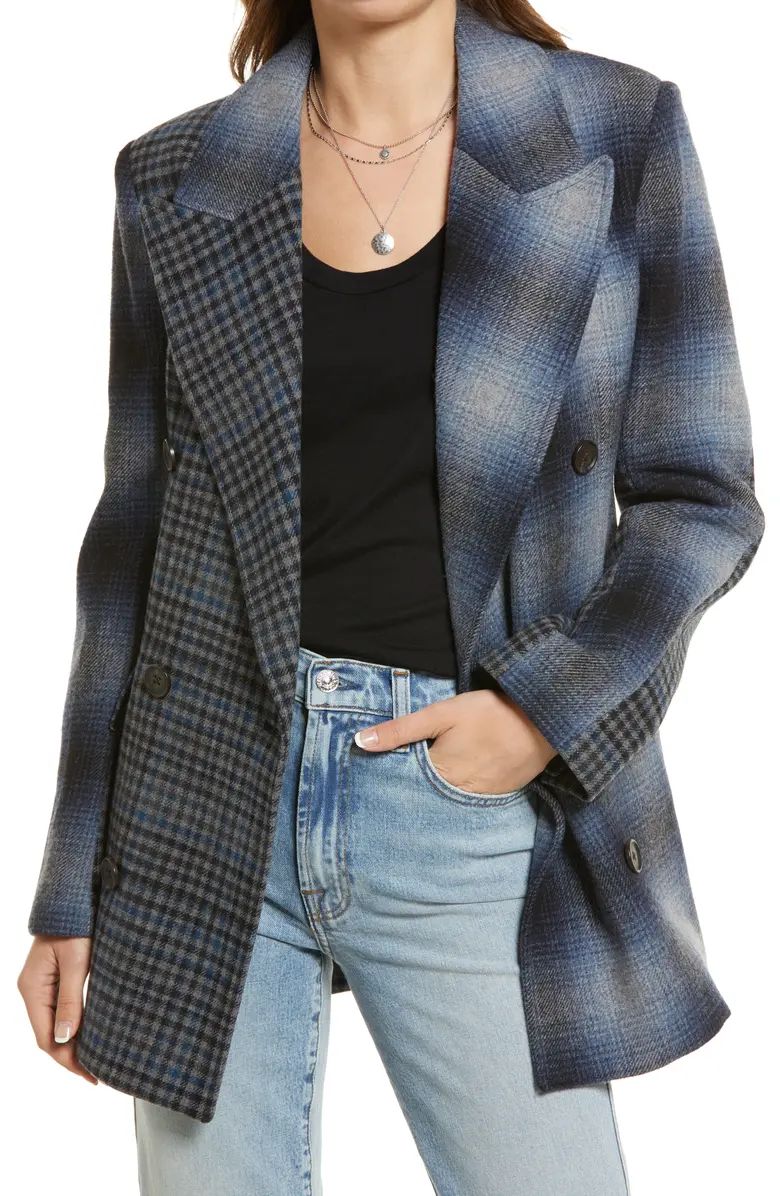 Mixed Plaid Blazer Jacket | Nordstrom