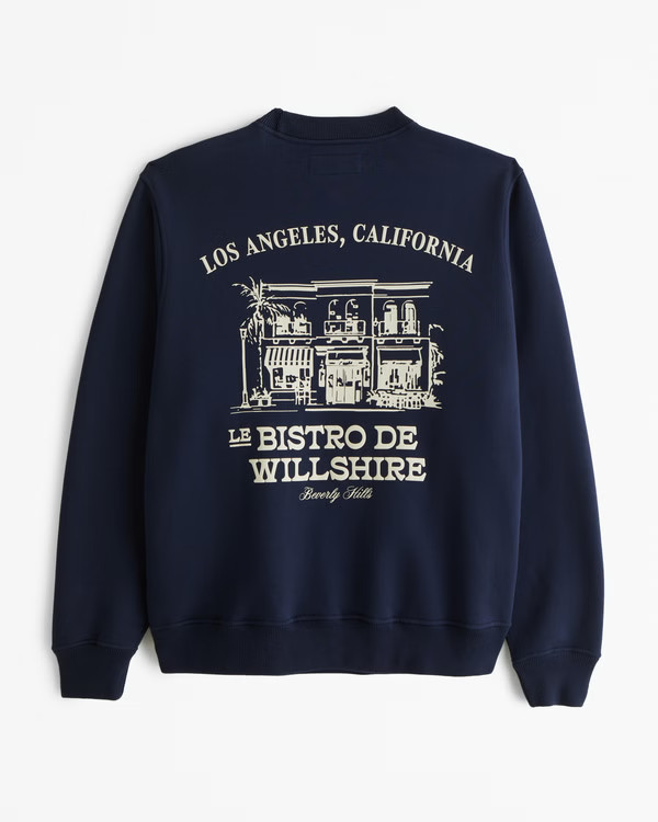 Men's Premium Heavyweight Graphic Crew Sweatshirt | Men's Tops | Abercrombie.com | Abercrombie & Fitch (US)