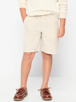 Knee Length Linen-Blend Dock Shorts for Boys | Old Navy (US)
