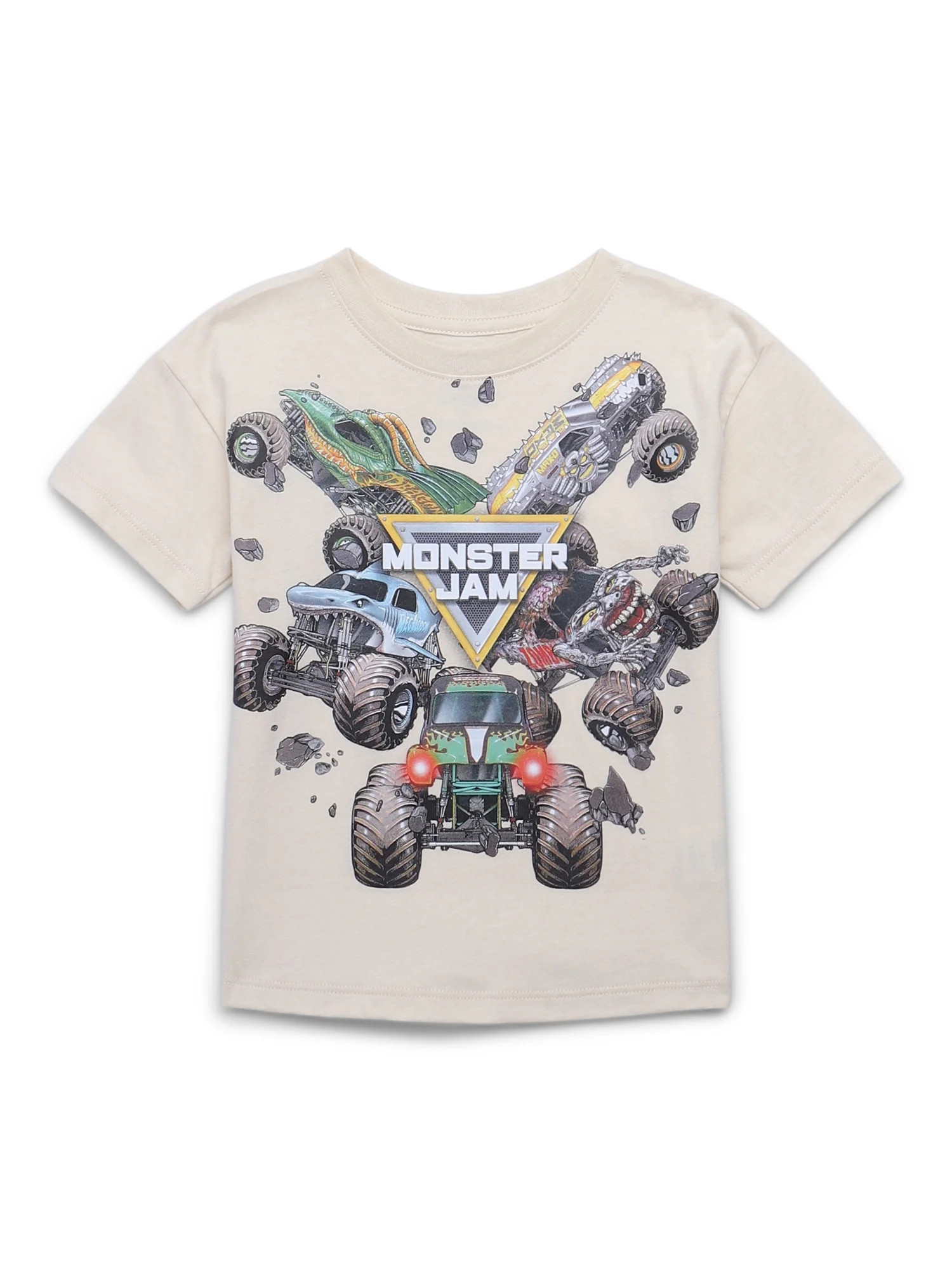 Monster Jam Toddler Short Sleeve Crewneck Tee, Sizes 12M-5T | Walmart (US)