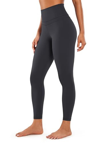 CRZ YOGA Womens Naked Feeling Workout 7/8 Yoga Leggings - 25 Inches High Waist Tight Pants Ink Gray Large | Amazon (US)