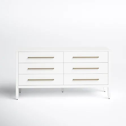Cascade 6 Drawer 68" W Solid Wood Double Dresser | Joss & Main | Wayfair North America