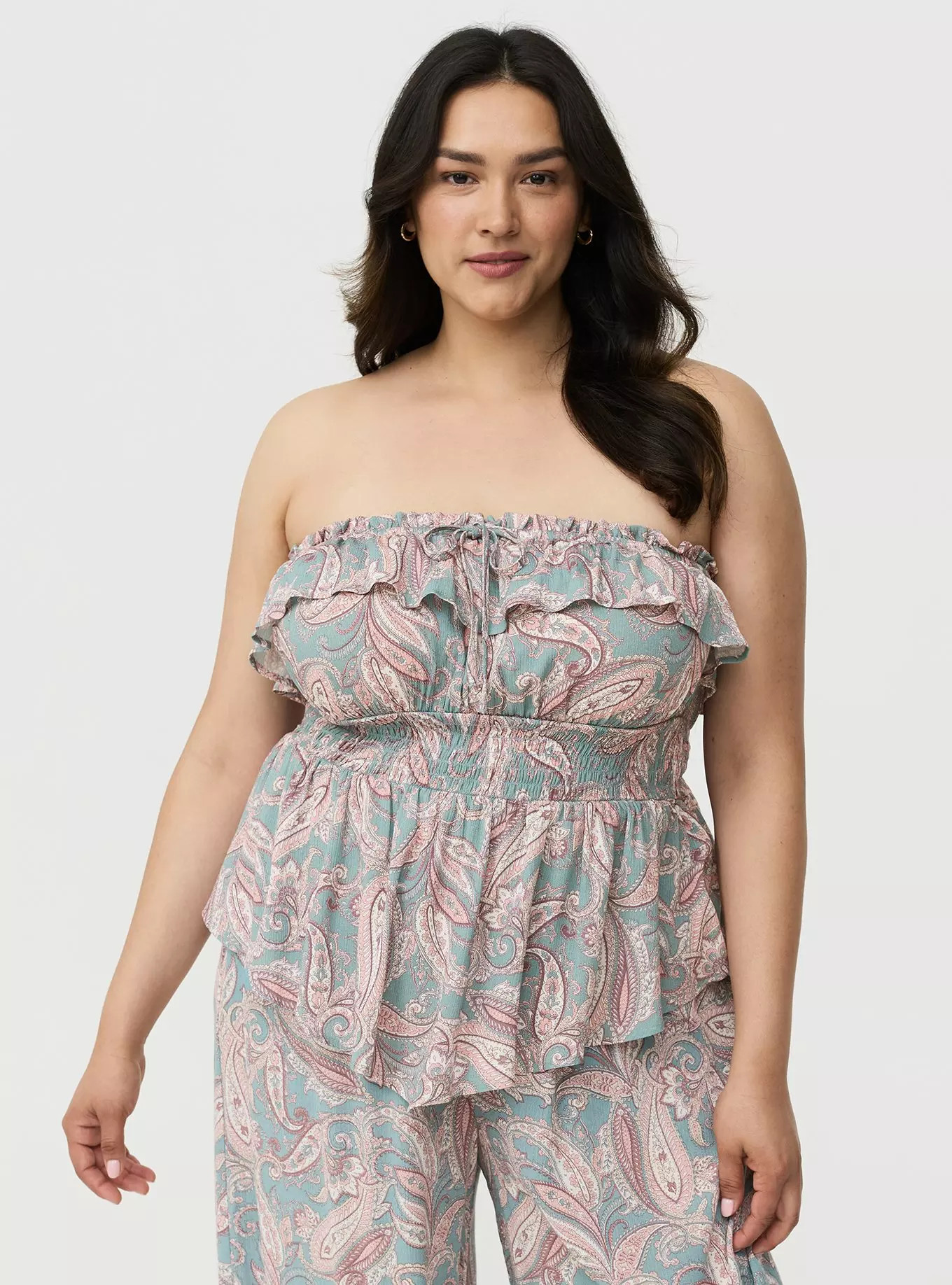 Crinkle Gauze Smocked Tube Top | Torrid (US & Canada)