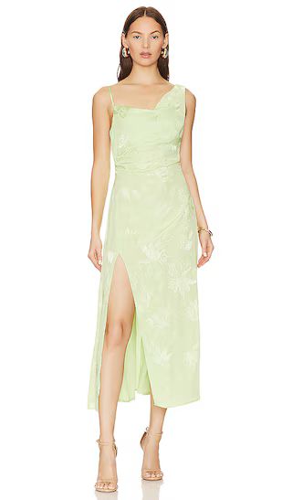 Ilana Midi Dress in Green | Revolve Clothing (Global)